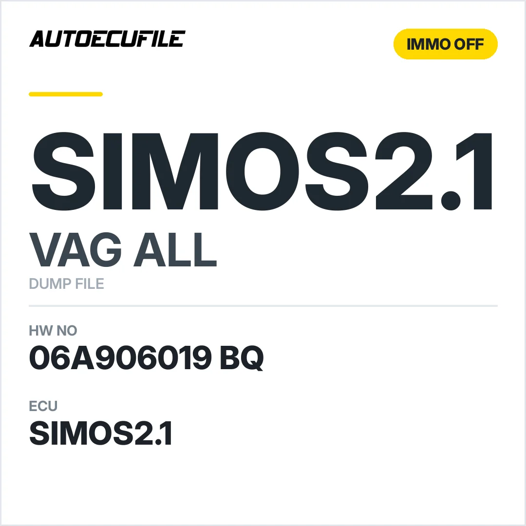 VAG SIMOS2.1 06A906019 BQ IMMO OFF DUMP