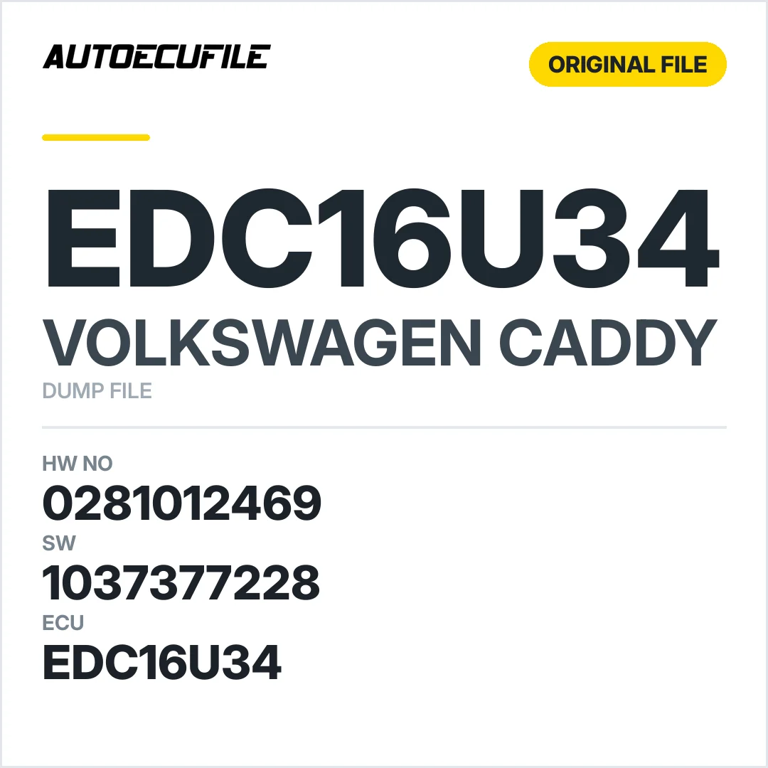 VW CADDY EDC16U34  0281012469 1037377228 DUMP