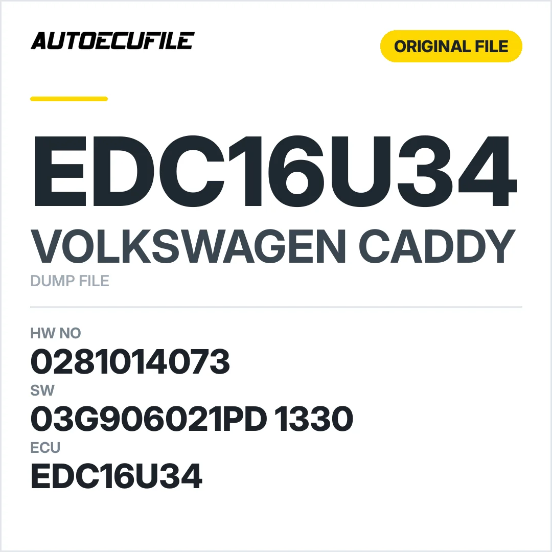 VW CADDY EDC16U34 0281014073 03G906021PD 1330 DUMP