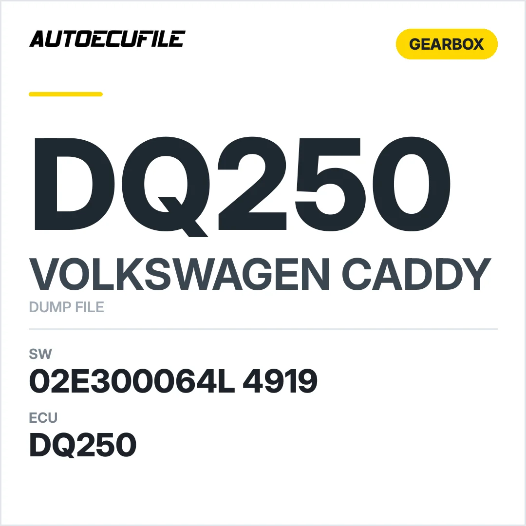 VW CADDY GEARBOX DQ250 02E300064L 4919 DUMP