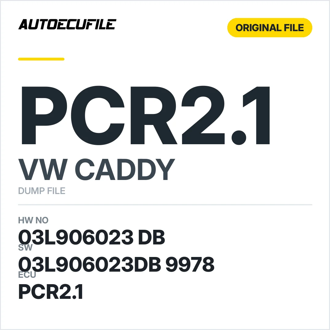 VW CADDY PCR2.1 03L906023 DB 03L906023DB 9978 DUMP