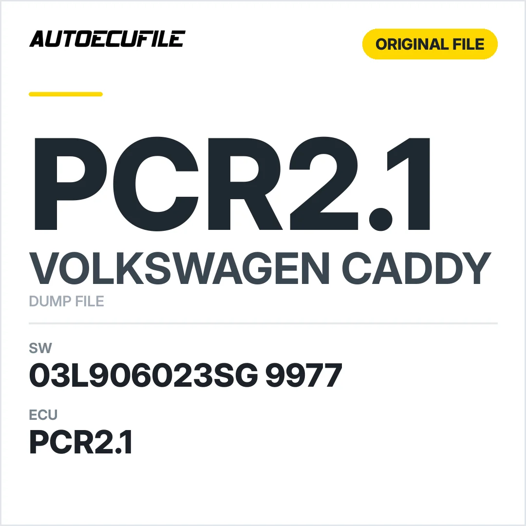 VW CADDY PCR2.1 03L906023 SG 9977 DUMP