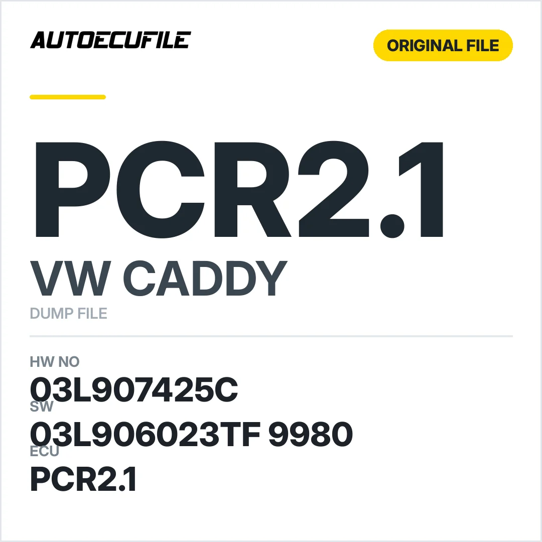 VW CADDY PCR2.1 03L907425C 03L906023TF 9980 DUMP