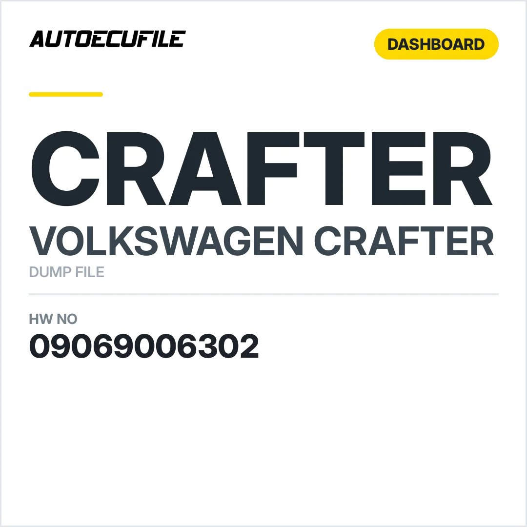 VW CRAFTER DASHBOARD 09069006302 DUMP