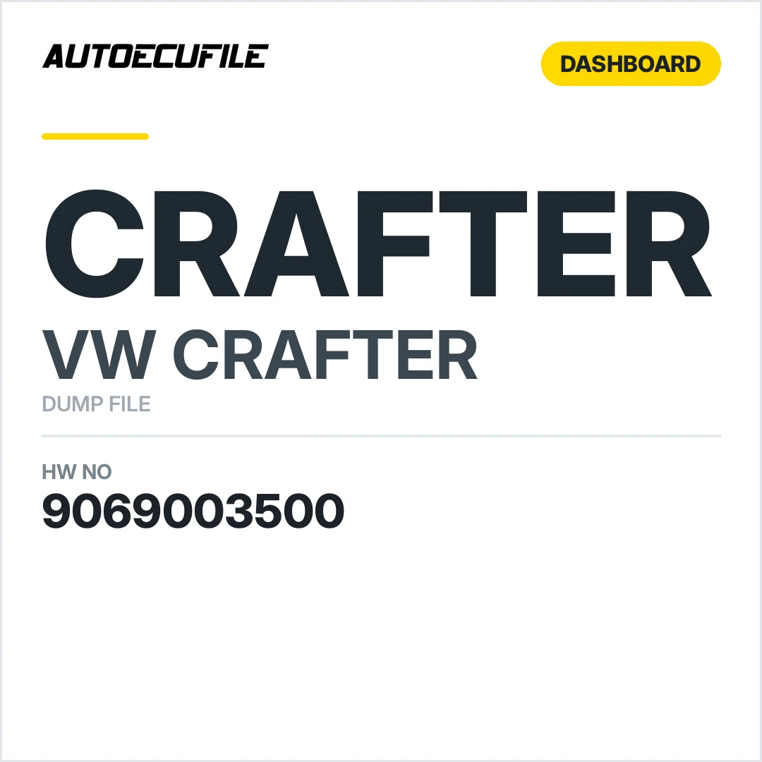 VW CRAFTER DASHBOARD 9069003500 2E0920845 Q DUMP