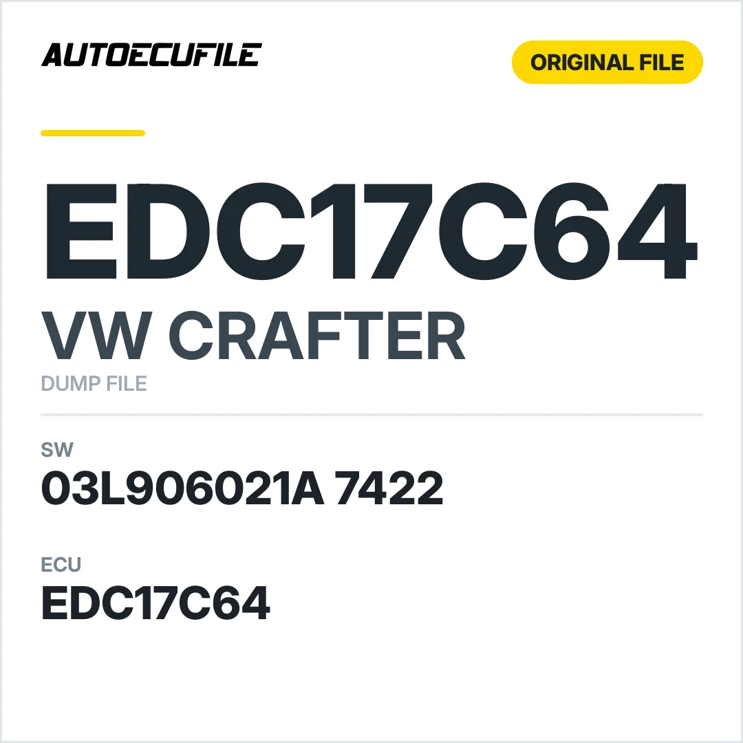 VW CRAFTER EDC17C64 03L906021A 7422 1037544682 DUMP