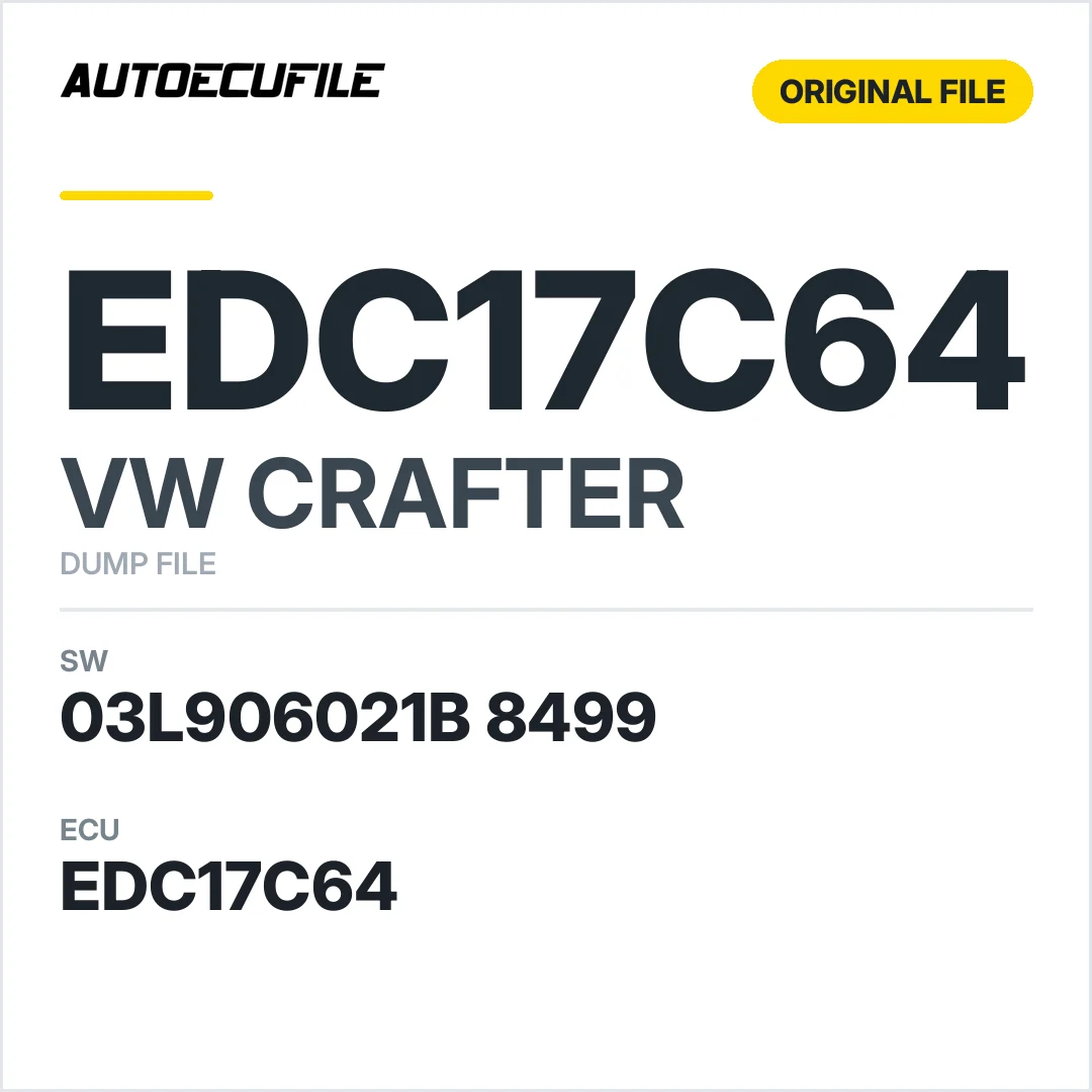 VW CRAFTER EDC17C64 03L906021B 8499 1037556904 DUMP