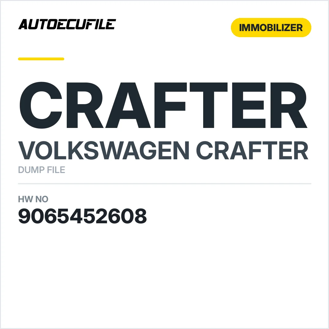 VW CRAFTER EZS 9065452608 DUMP