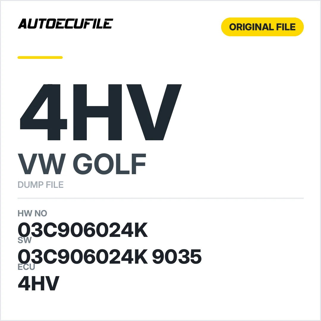VW GOLF 4HV 03C906024K  03C906024K 9035 DUMP