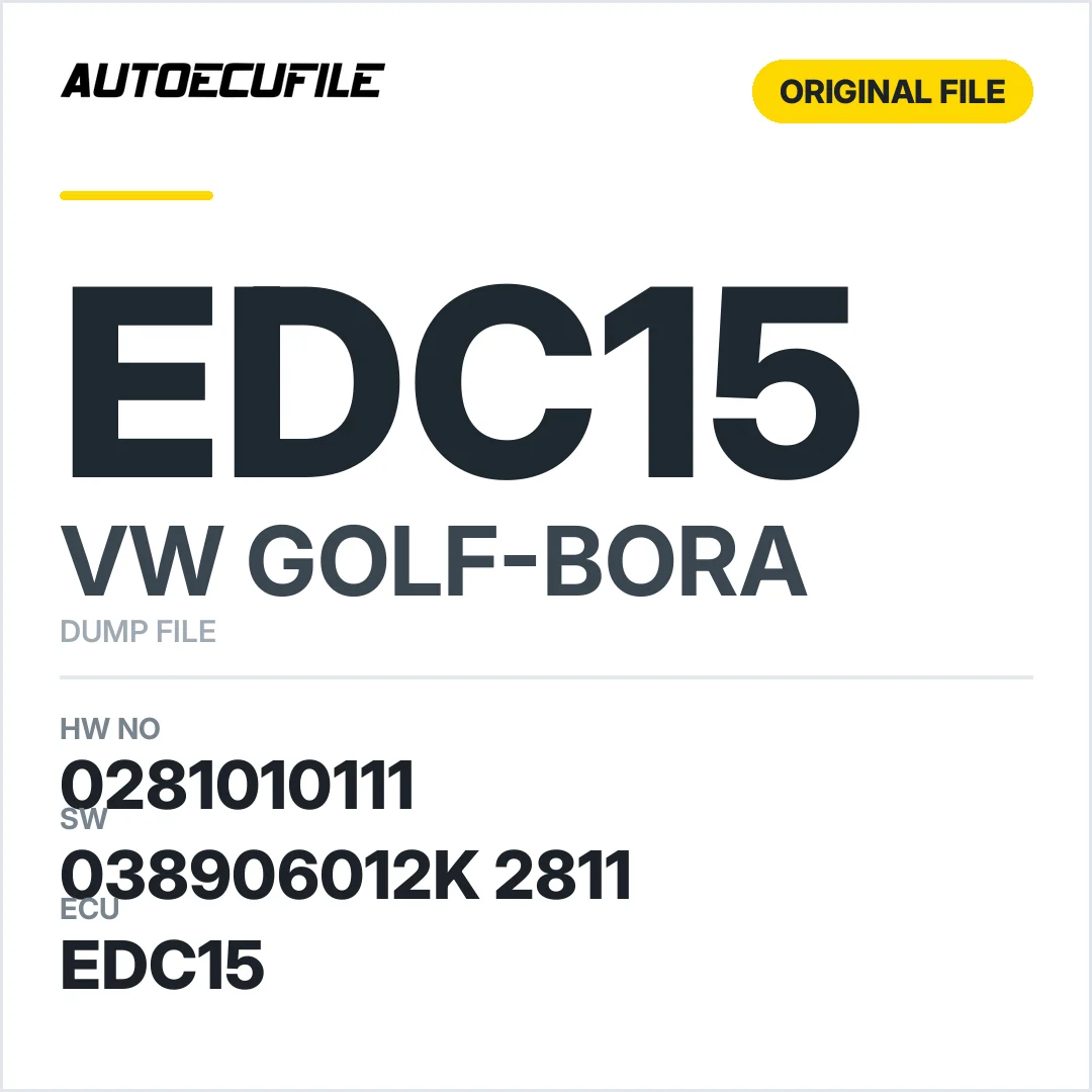 VW GOLF-BORA EDC15 0281010111 038906012K  2811 1037352565  DUMP