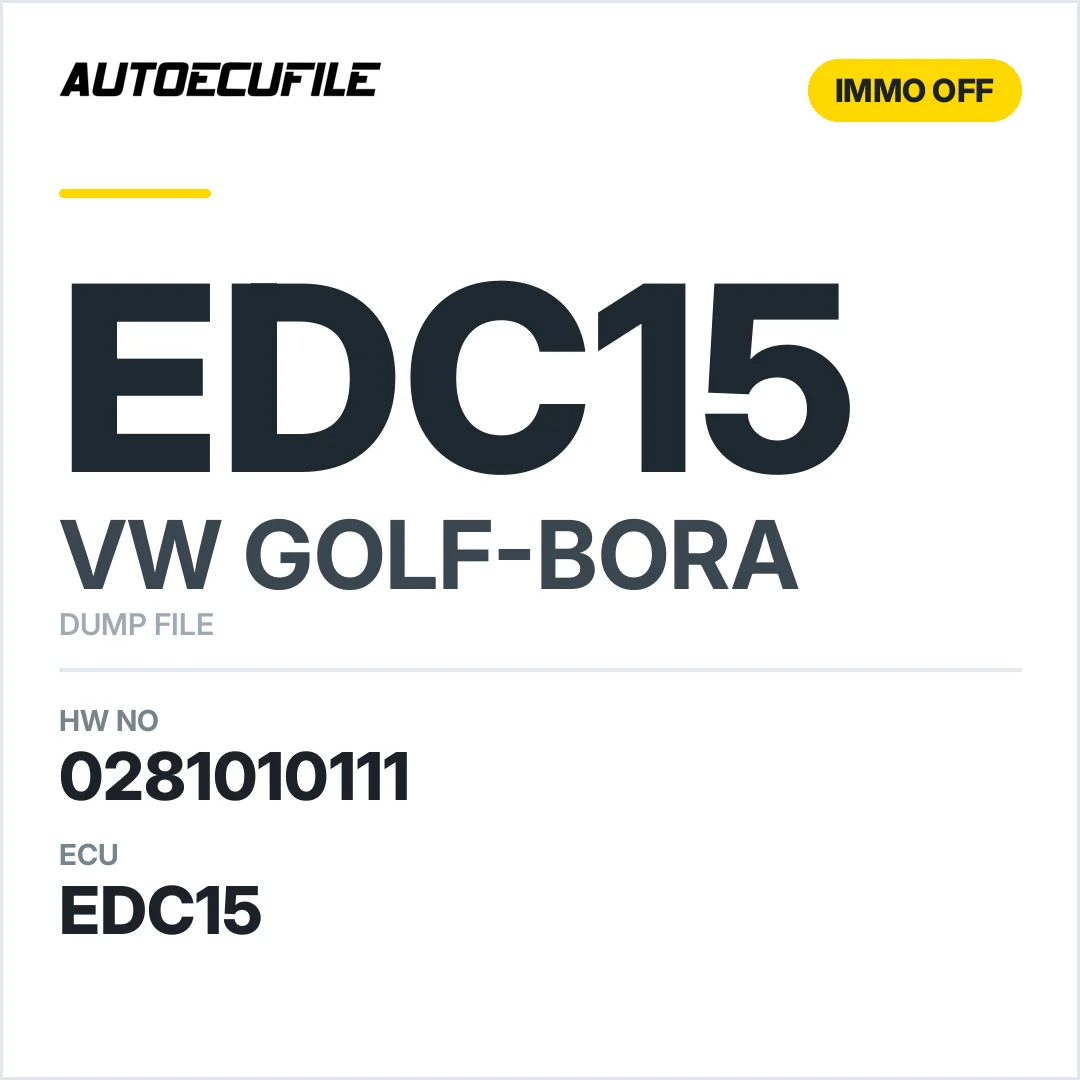 VW GOLF-BORA EDC15 0281010111 038906012K IMMO OFF DUMP