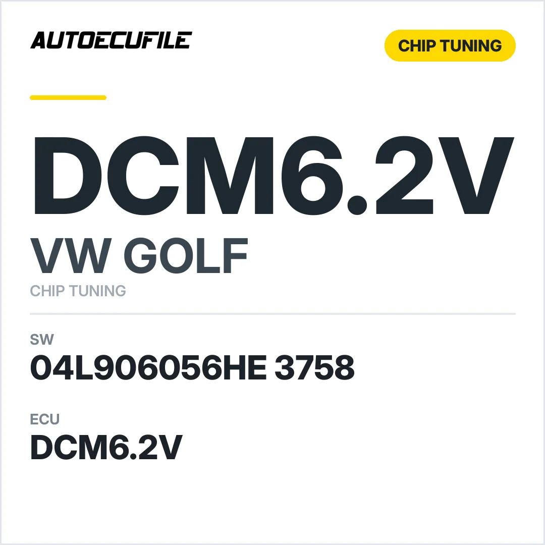 VW GOLF DCM6.2 04L906056HE 3758 STAGE1 TUNED