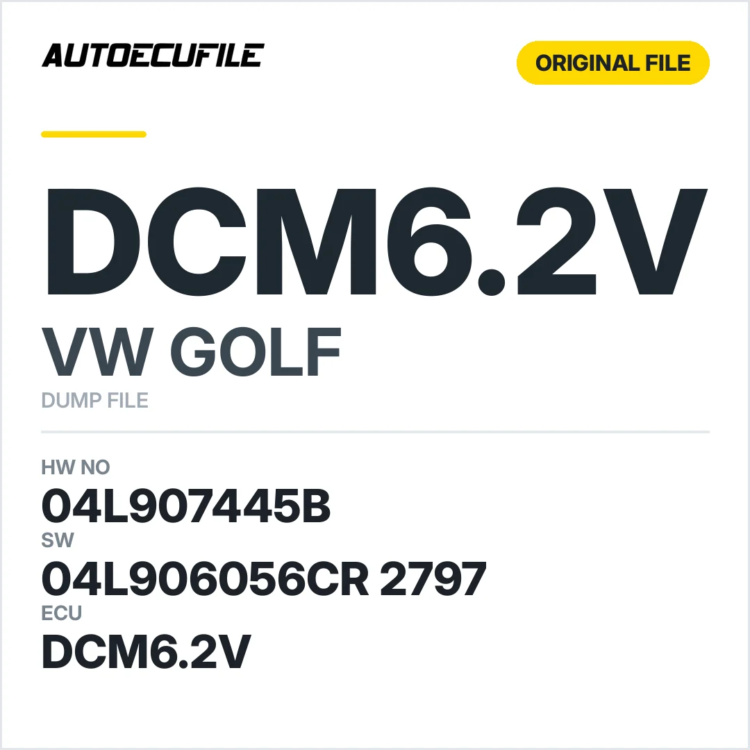 VW GOLF DCM6.2V 04L907445B 04L906056CR  2797 DUMP