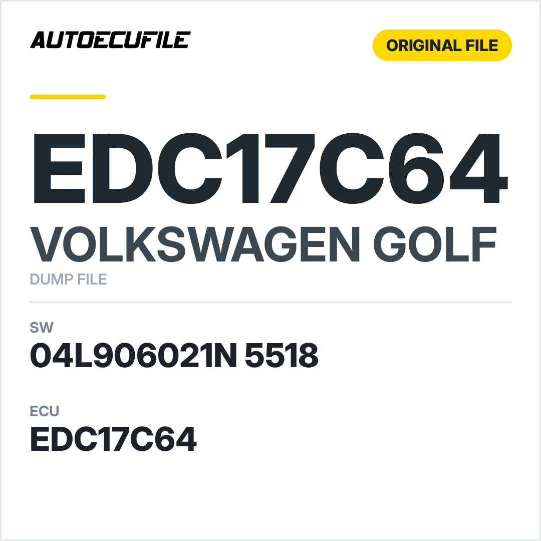 VW GOLF EDC17C64 04L906021N 5518 DUMP