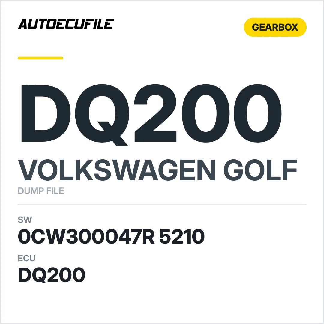 VW GOLF GEARBOX DQ200 0CW300047R 5210 DUMP