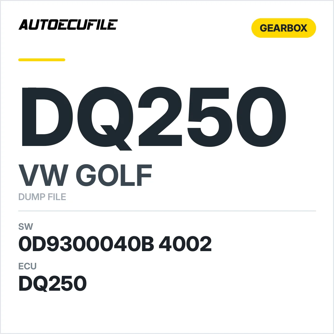VW GOLF GEARBOX DQ250 0D9300040B 4002 DUMP