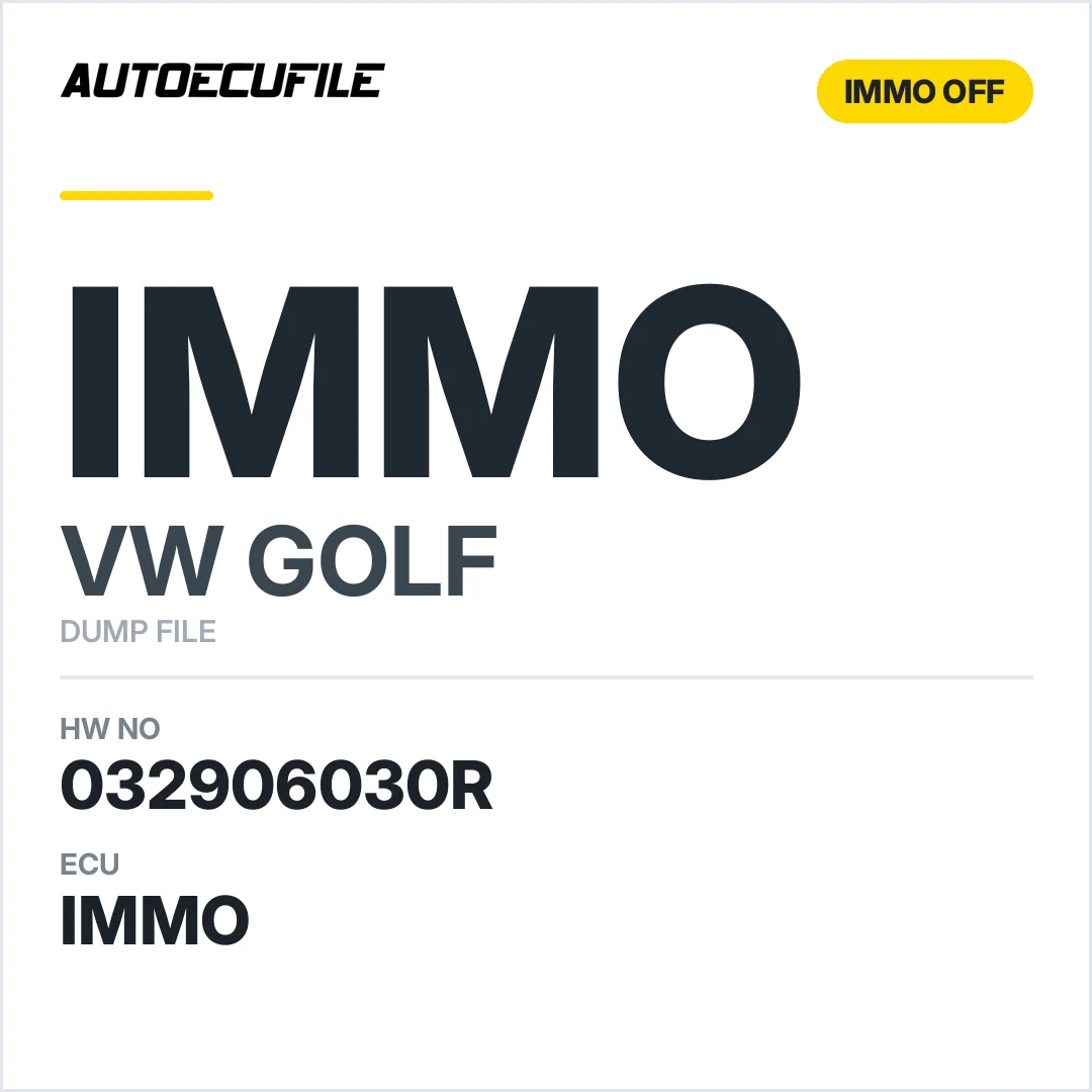 VW GOLF IAW1AV.V1 032906030R IMMO OFF DUMP