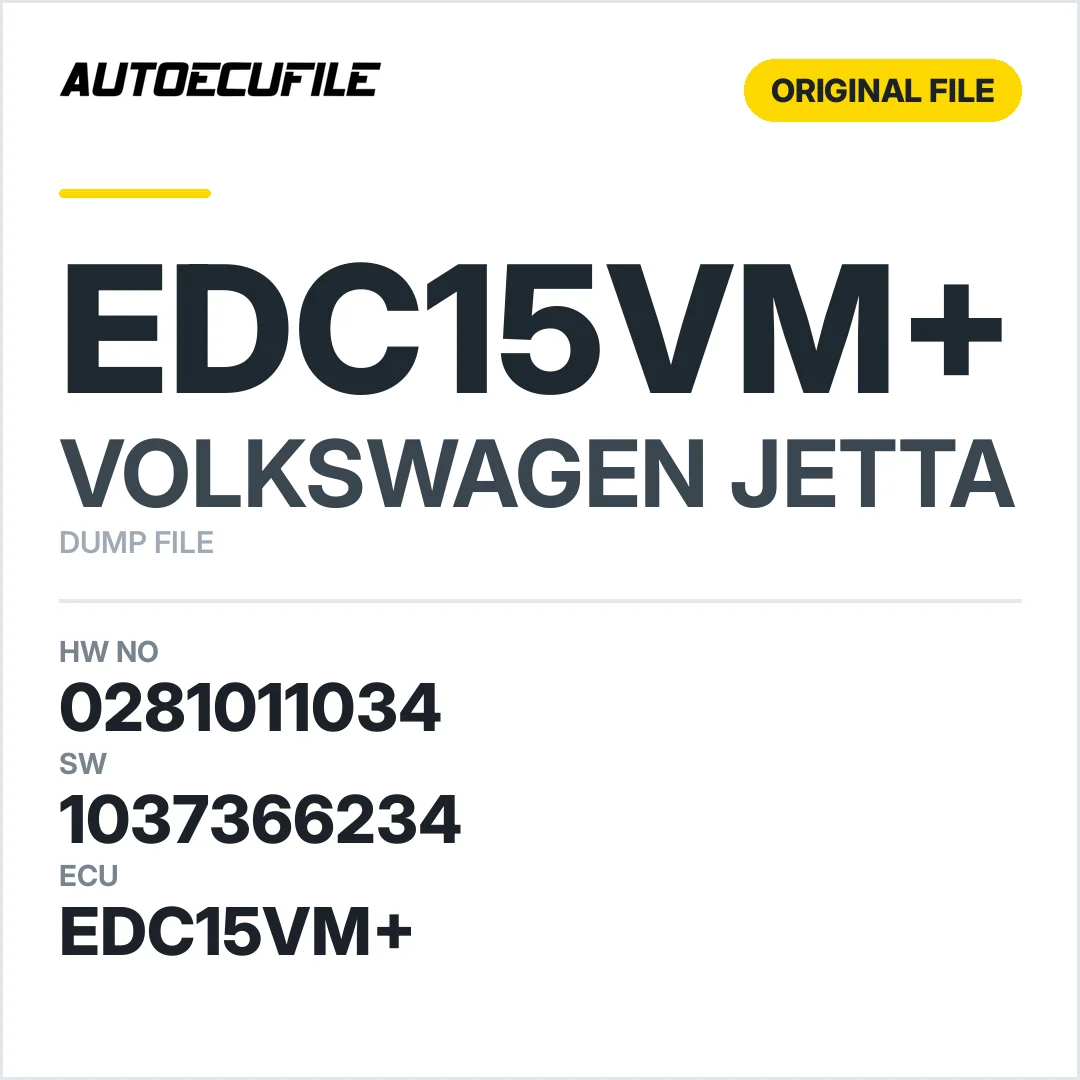 VW GOLF JETTA EDC15VM+  038906012GN 0281011034 1037366234 DUMP