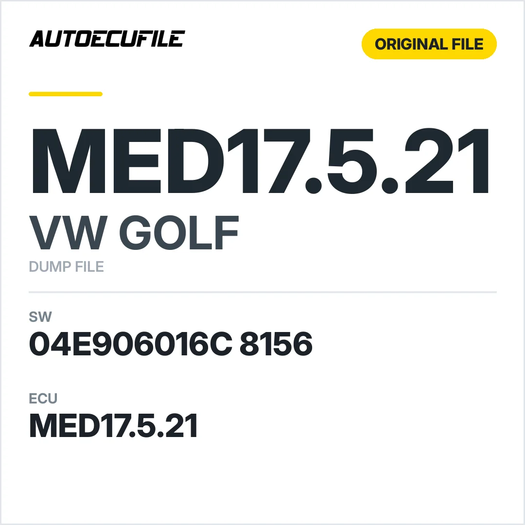 VW GOLF MED17.5.21 04E906016C 8156 1037547293 DUMP