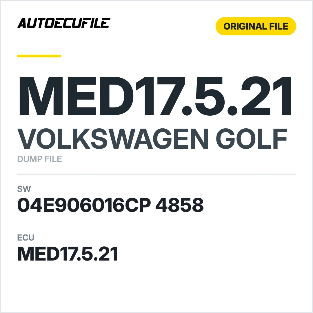 VW GOLF MED17.5.21 04E906016CP 4858 1037530166 DUMP