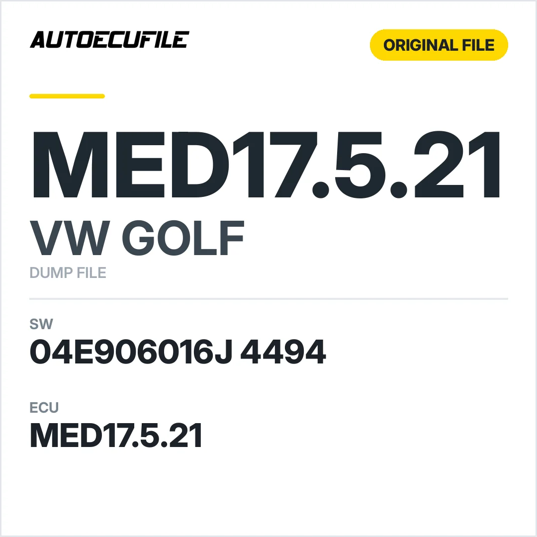 VW GOLF MED17.5.21 04E906016J 4494 1037527778 DUMP