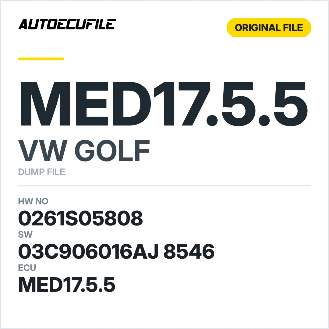 VW GOLF MED17.5.5 03C906016AJ 8546 1037513965 DUMP