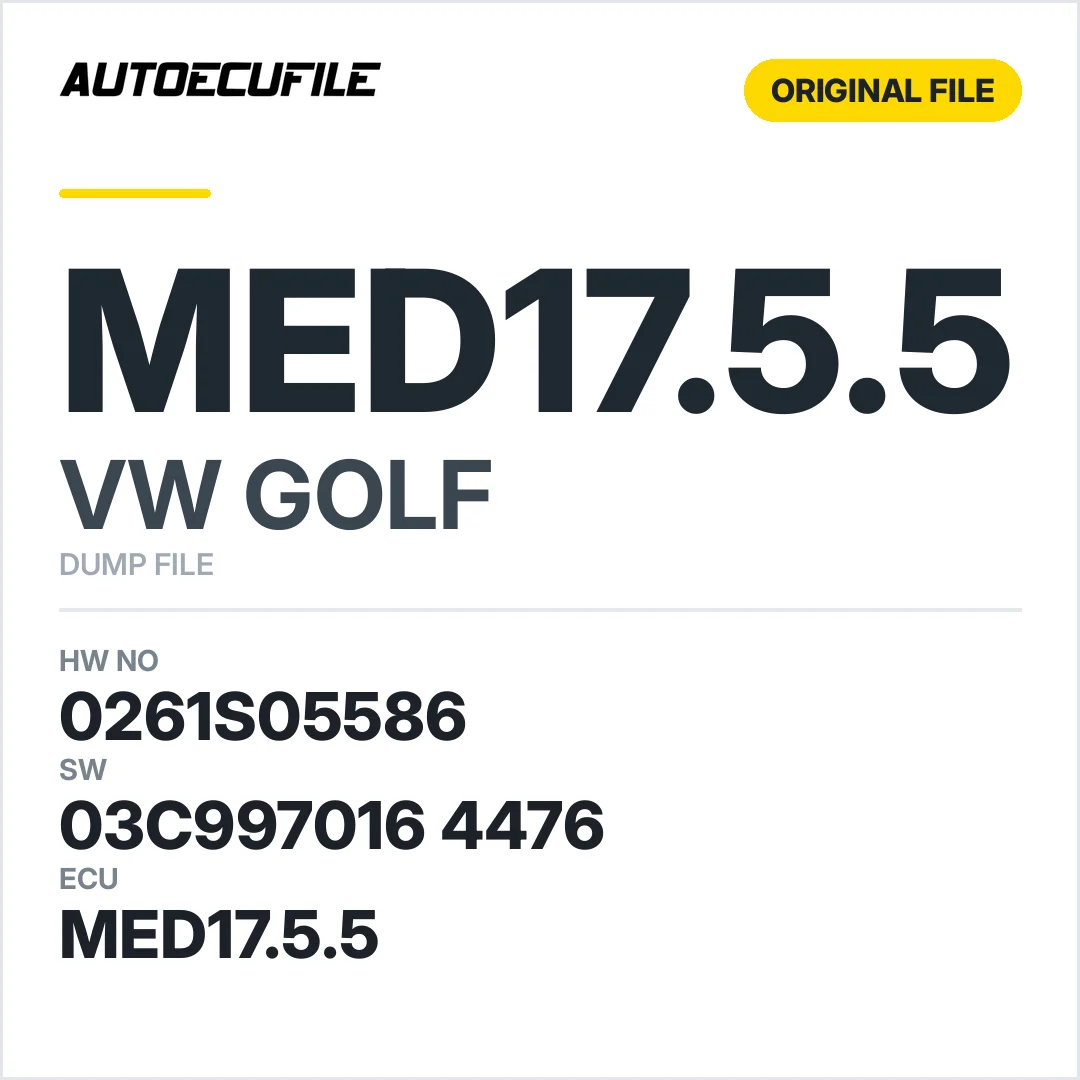 VW GOLF MED17.5.5 03C997016 4476 1037501217 DUMP