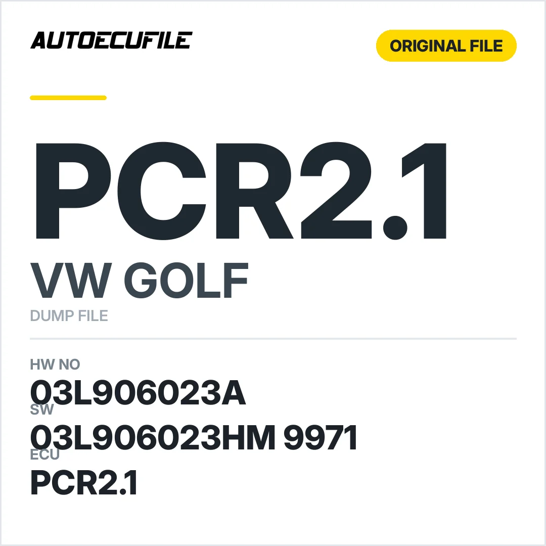 VW GOLF PCR2.1 03L906023A 03L906023HM 9971 DUMP