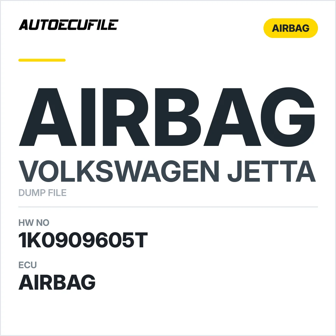 VW JETTA AIRBAG 1K0909605T DUMP