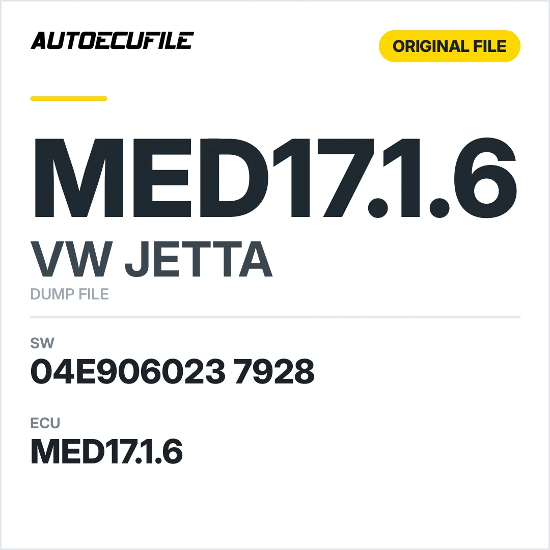 VW JETTA MED17.1.6 04E906023 7928 1037545406 DUMP