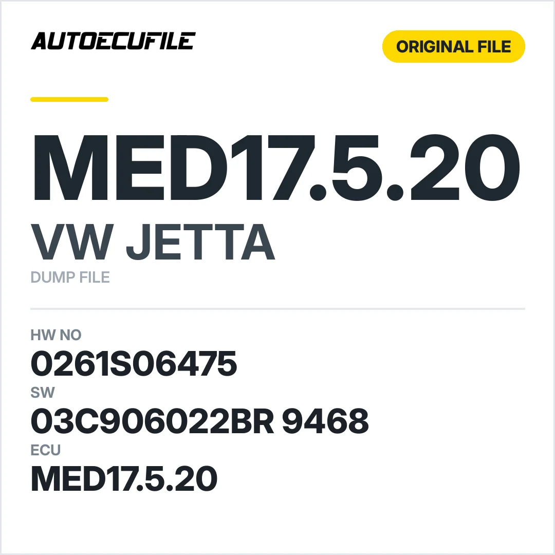 VW JETTA MED17.5.20 03C906022BR 9468 1037520872 DUMP