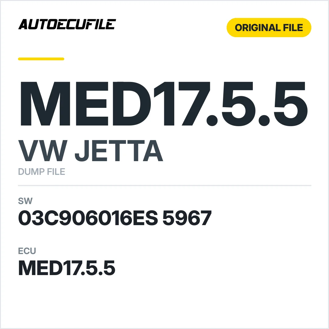 VW JETTA MED17.5.5 03C906016ES 5967 1037535637 DUMP