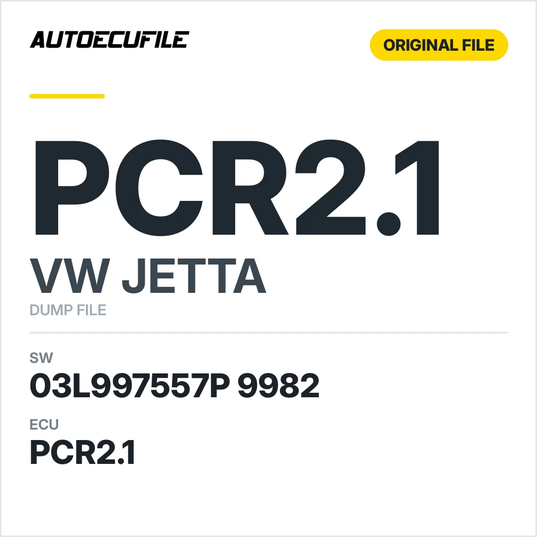 VW JETTA PCR2.1 03L997557P 9982 DUMP