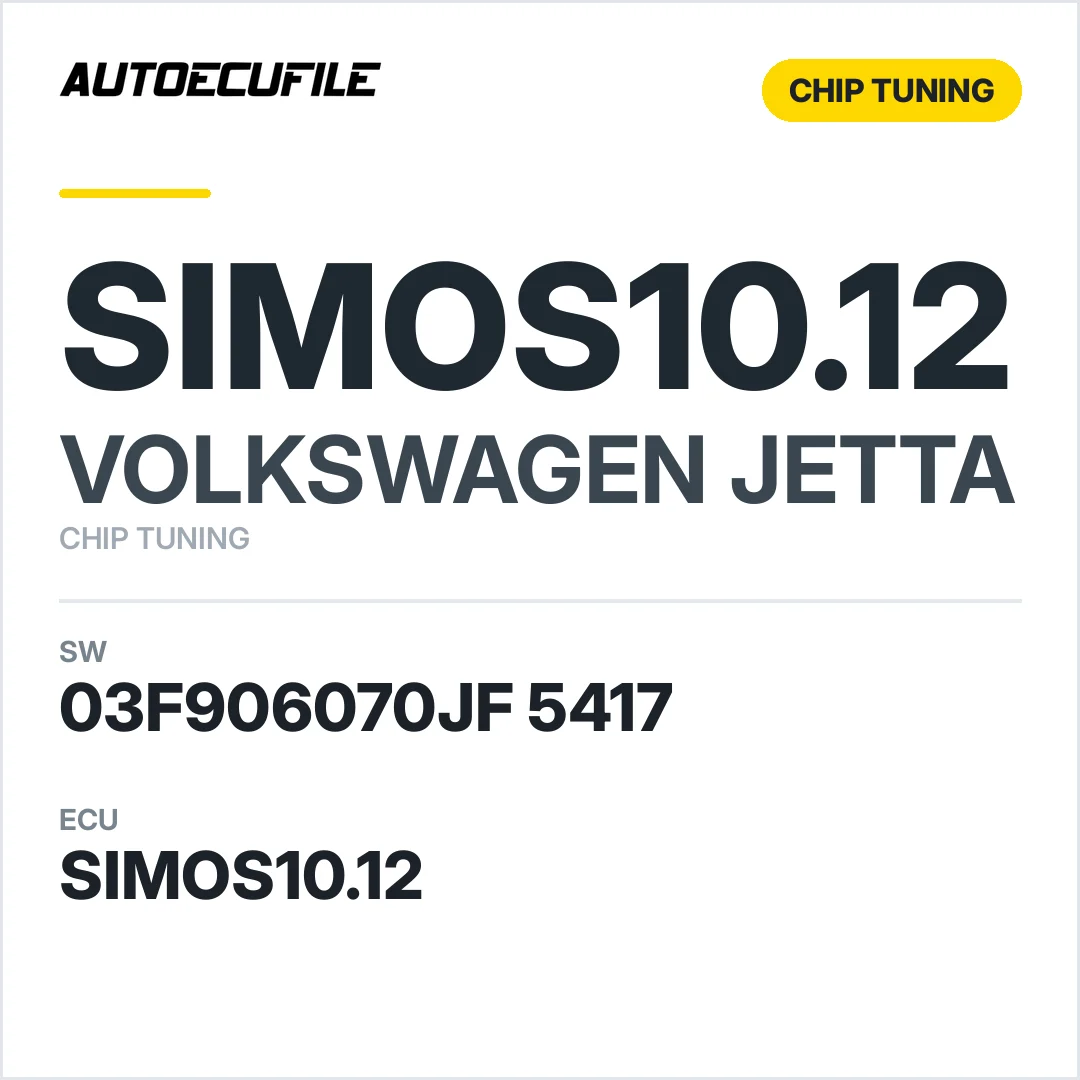 VW JETTA SIMOS10.12 03F906070JF 5417 CAT  OFF TUNED VMAX