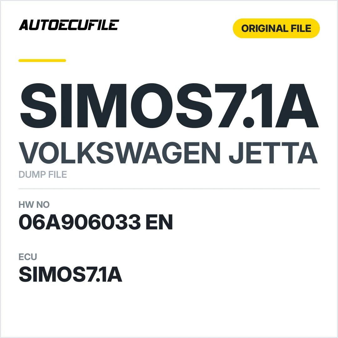 VW JETTA SIMOS7.1A 06A906033 EN  DUMP