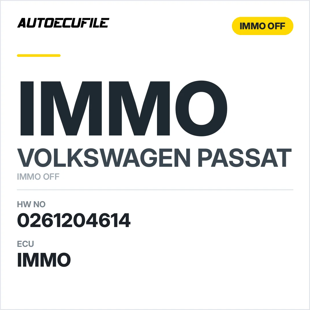 VW PASSAT 0261204614 8D0907558 F IMMO OFF