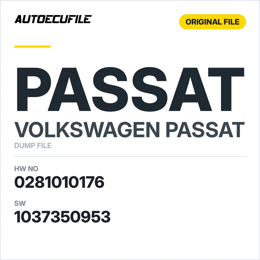 VW PASSAT 0281010176 038906019 BJ 1037350953 DUMP