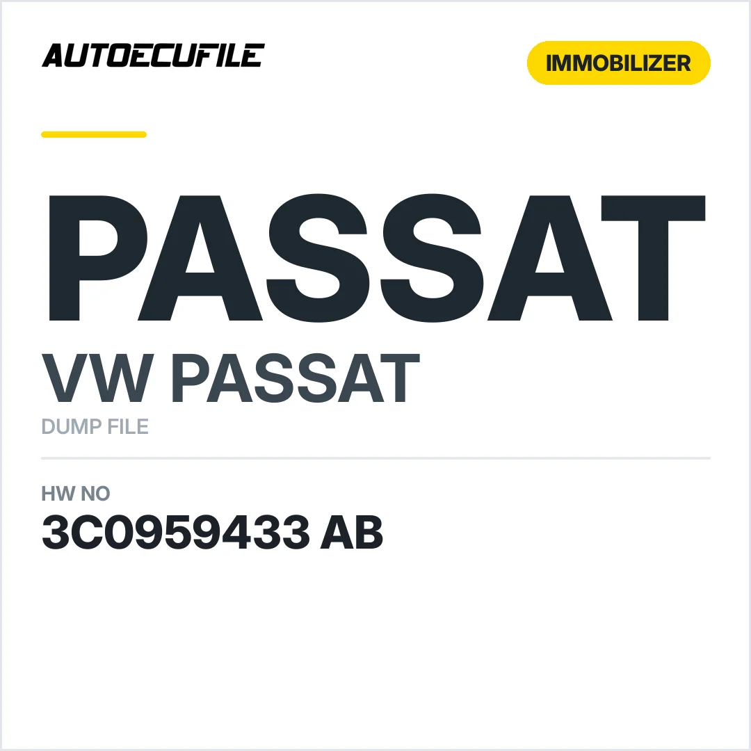 VW PASSAT CCM 3C0959433 AB DUMP