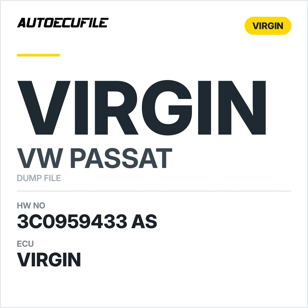 VW PASSAT CCM 3C0959433 AS VIRGIN DUMP
