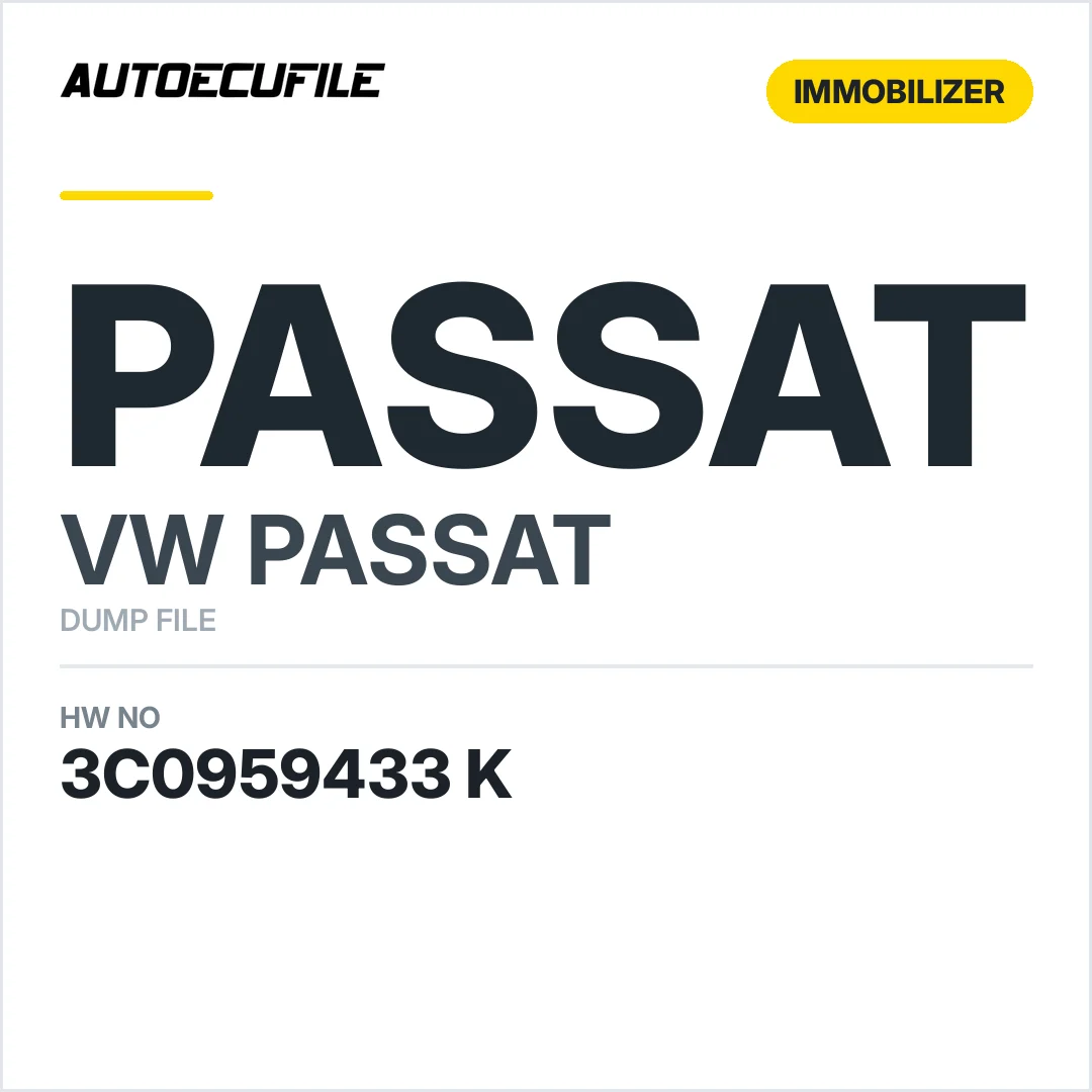 VW PASSAT CCM 3C0959433 K  DUMP