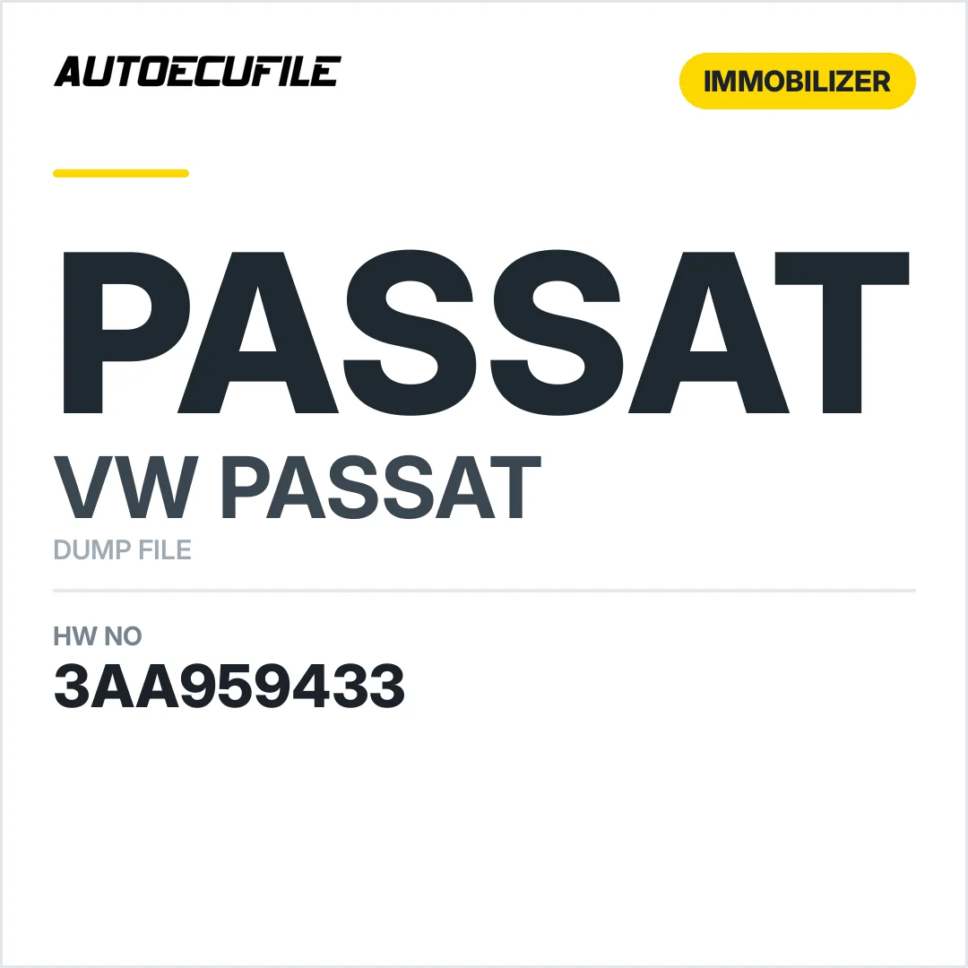 VW PASSAT CCM MODULE 3AA959433 DUMP