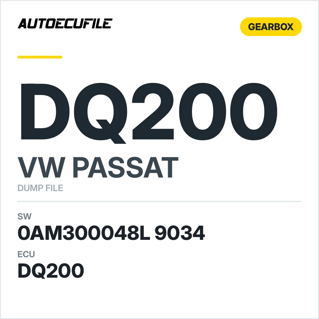 VW PASSAT GEARBOX DQ200 0AM300048L 9034 DUMP