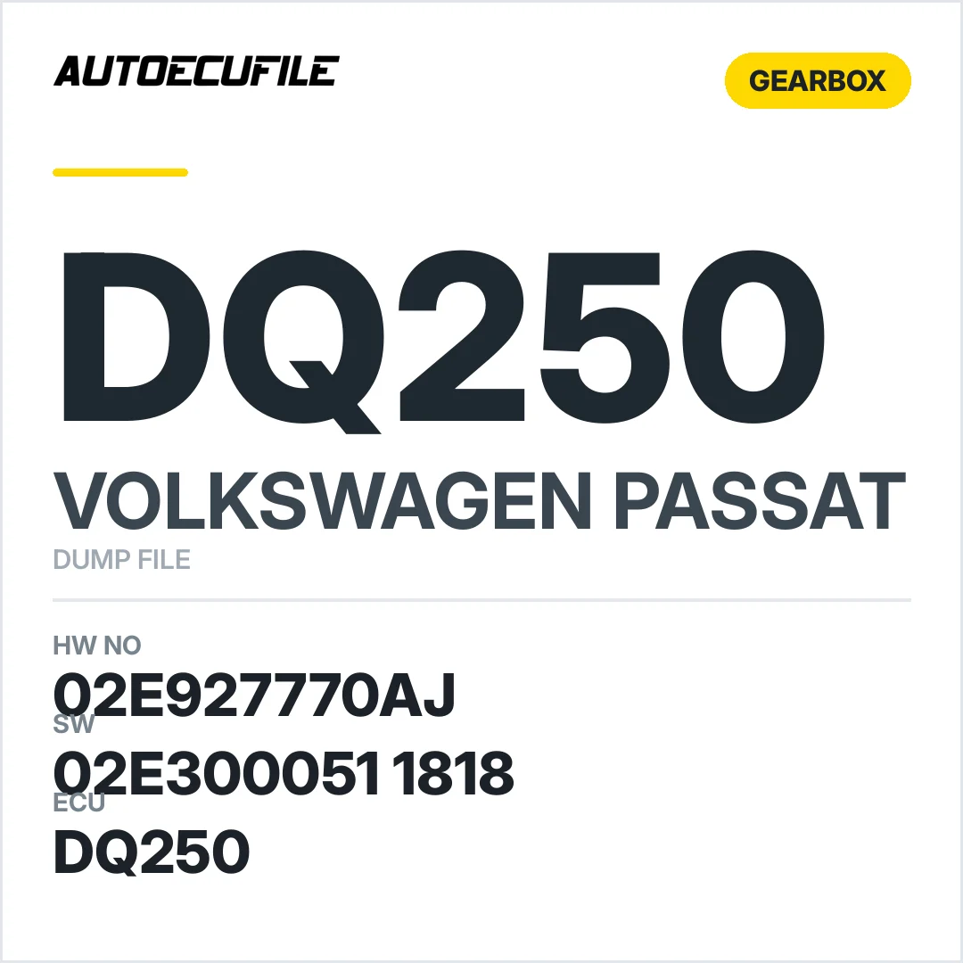 VW PASSAT GEARBOX DQ250 02E927770AJ 02E300051 1818 DUMP