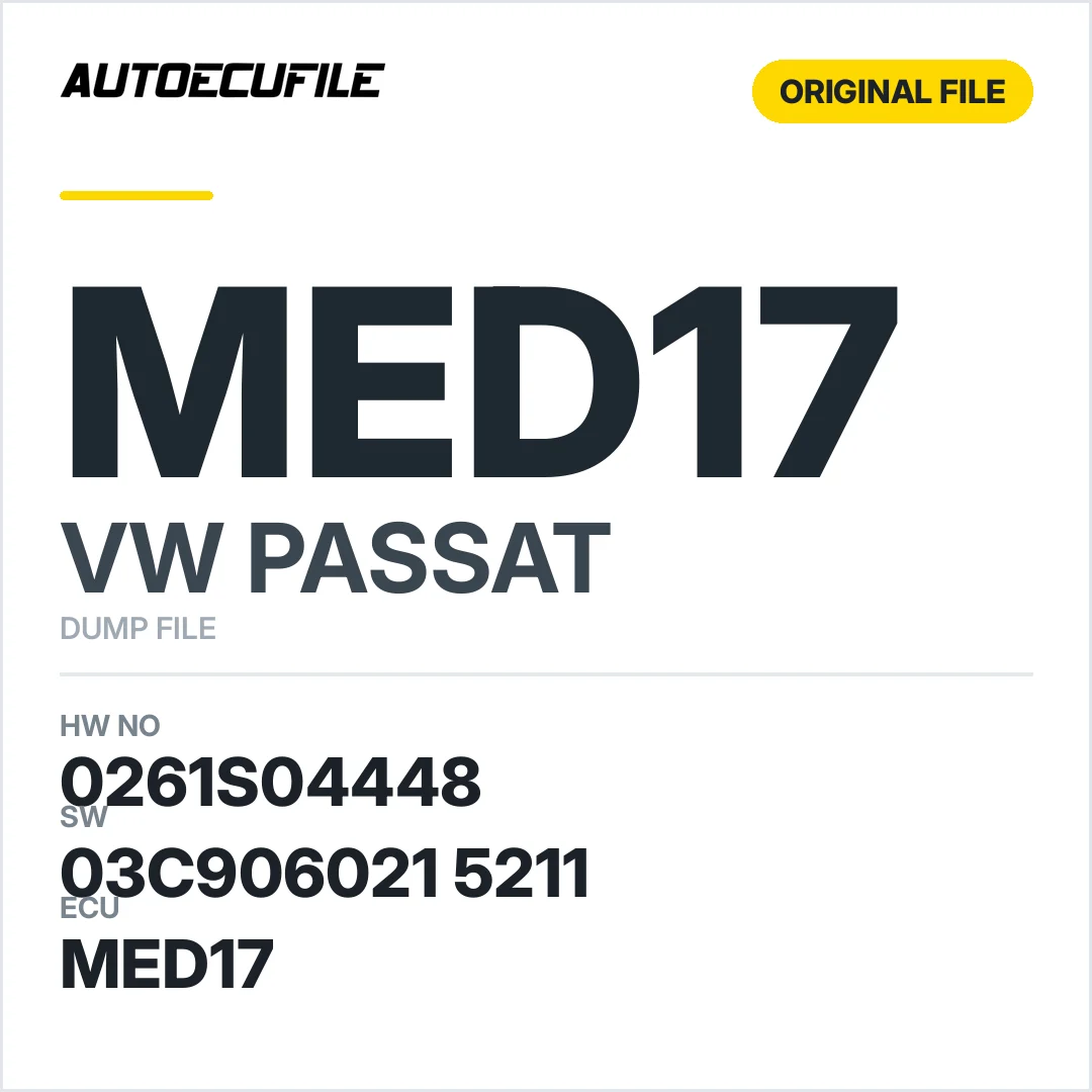 VW PASSAT MED17 03C906021 5211 1037502893 DUMP