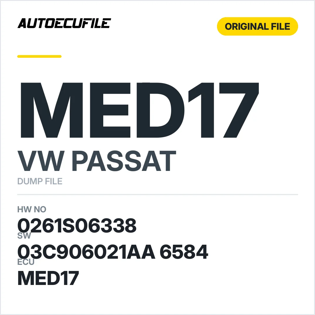 VW PASSAT MED17 03C906021AA 6584 1037539338 DUMP