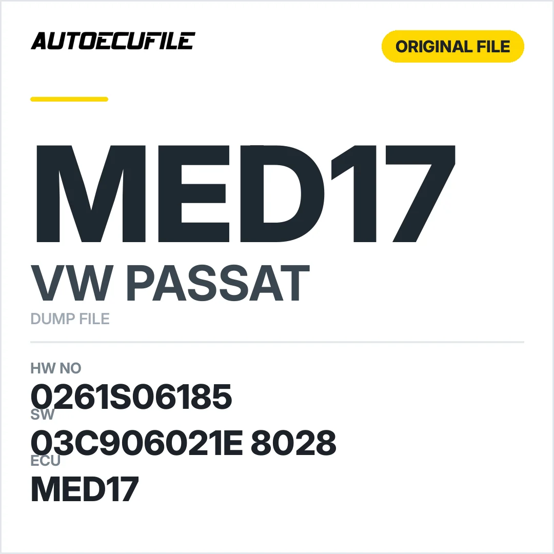 VW PASSAT MED17 03C906021E 8028 1037512858 DUMP