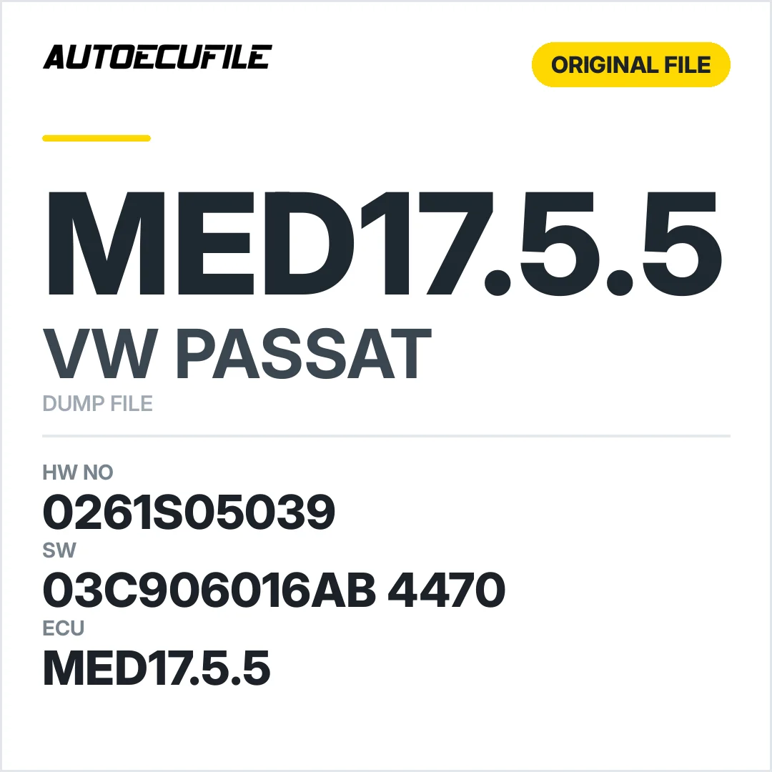 VW PASSAT MED17.5.5 03C906016AB 4470 1037501231 DUMP