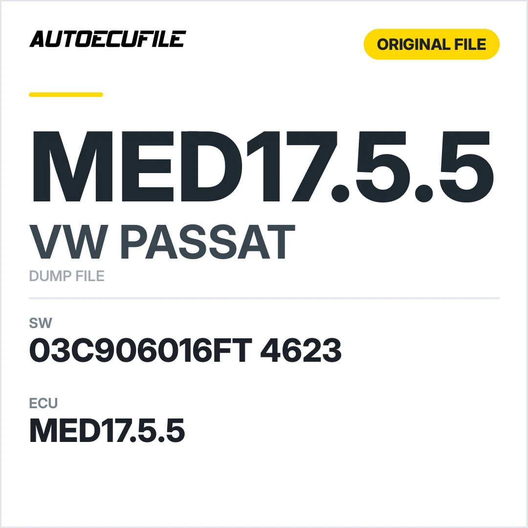 VW PASSAT MED17.5.5 03C906016FT 4623 1037528754 DUMP