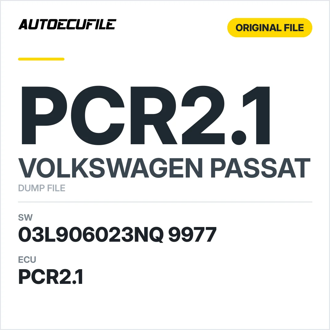 VW PASSAT PCR2.1 03L907425C 03L906023NQ 9977 DUMP