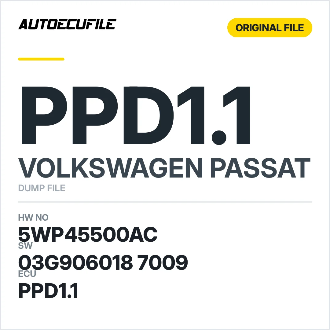 VW PASSAT PPD1.1 6576285336 03G906018 7009 DUMP